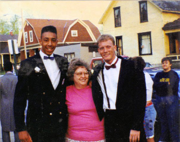 Del at the Prom, 1991, Claymont High School, Uhrichsville, Ohio.